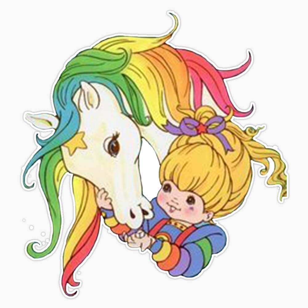 Rainbow Brite Unicorn Sticker Vinyl Waterproof Sticker Decal Car Laptop Wall Window Bumper Sticker 5"
