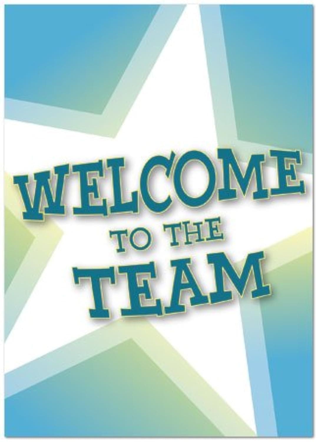 25 Employee Welcome to the Team Cards - Fun Star Design - 26 White Envelopes - FSC Mix
