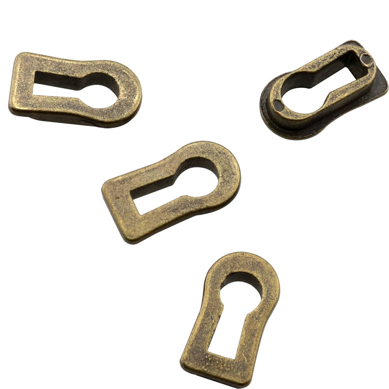 4pcs Zinc Alloy Keyhole Cover Bronze Tone for Cabinet Door, Dresser Drawers, Desk Antique, Modern Furniture Hardware