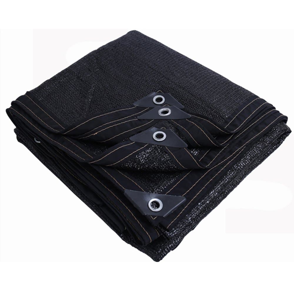 Shade net Anti-UV 6 Pin Sun Shade Sail Waterproof Sun Sail Shade Canopy Garden Cover Patio (Color : BLACK, Size : 3x7m)