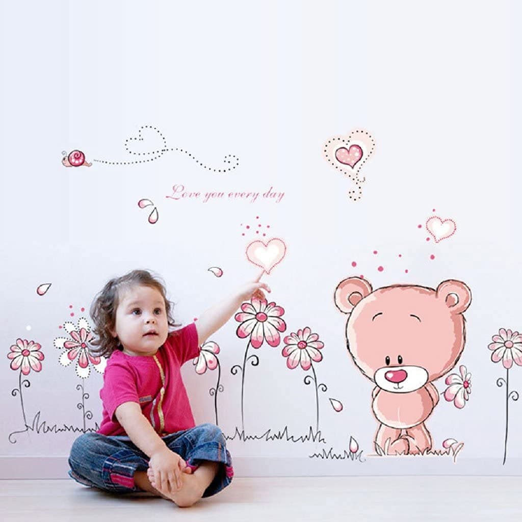 Removable Cute Bear Wall Stickers Home Docor Nursery Girl Kid Room Baby Wallpaper Home Decoration