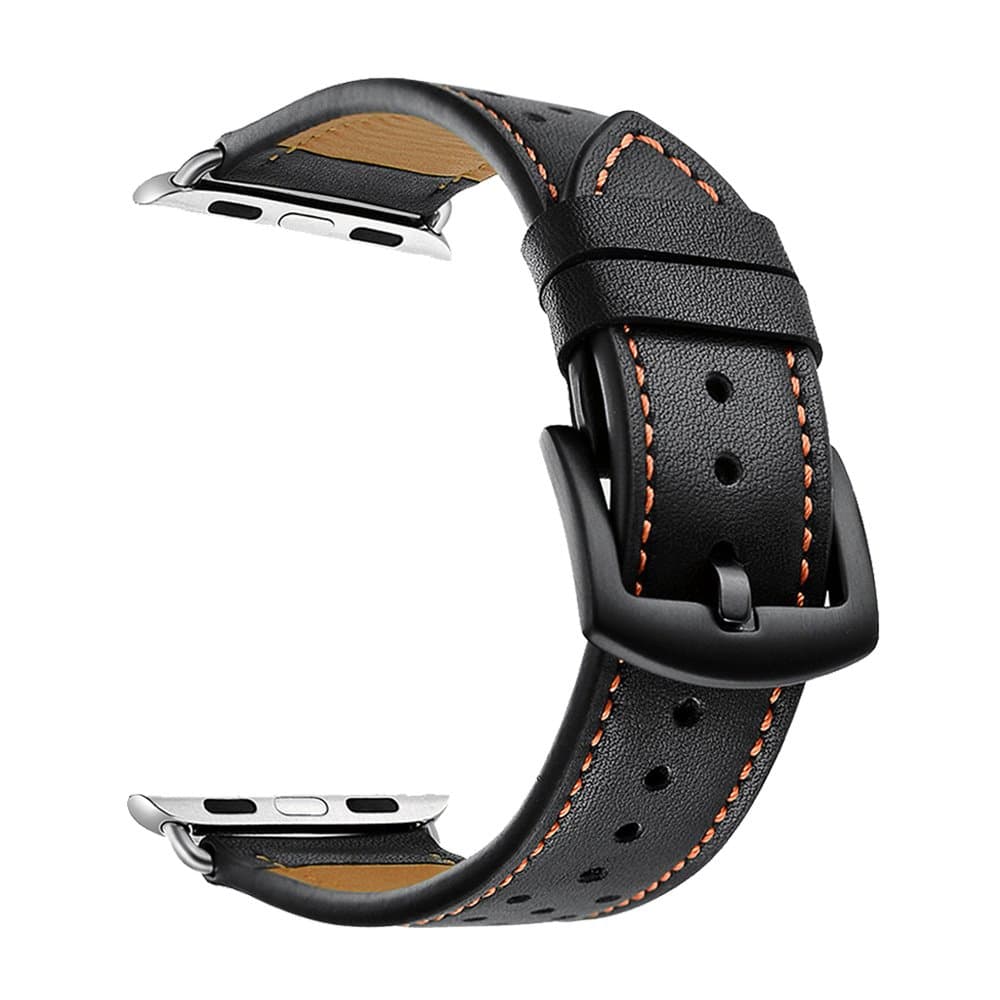 Watch Band Compatible for Apple Watch Band 45mm 44mm 42mm Top Grain Leather Watch Wristband Band for iWatch Series 7 6 5 4 SE 3 2 1 Women Men