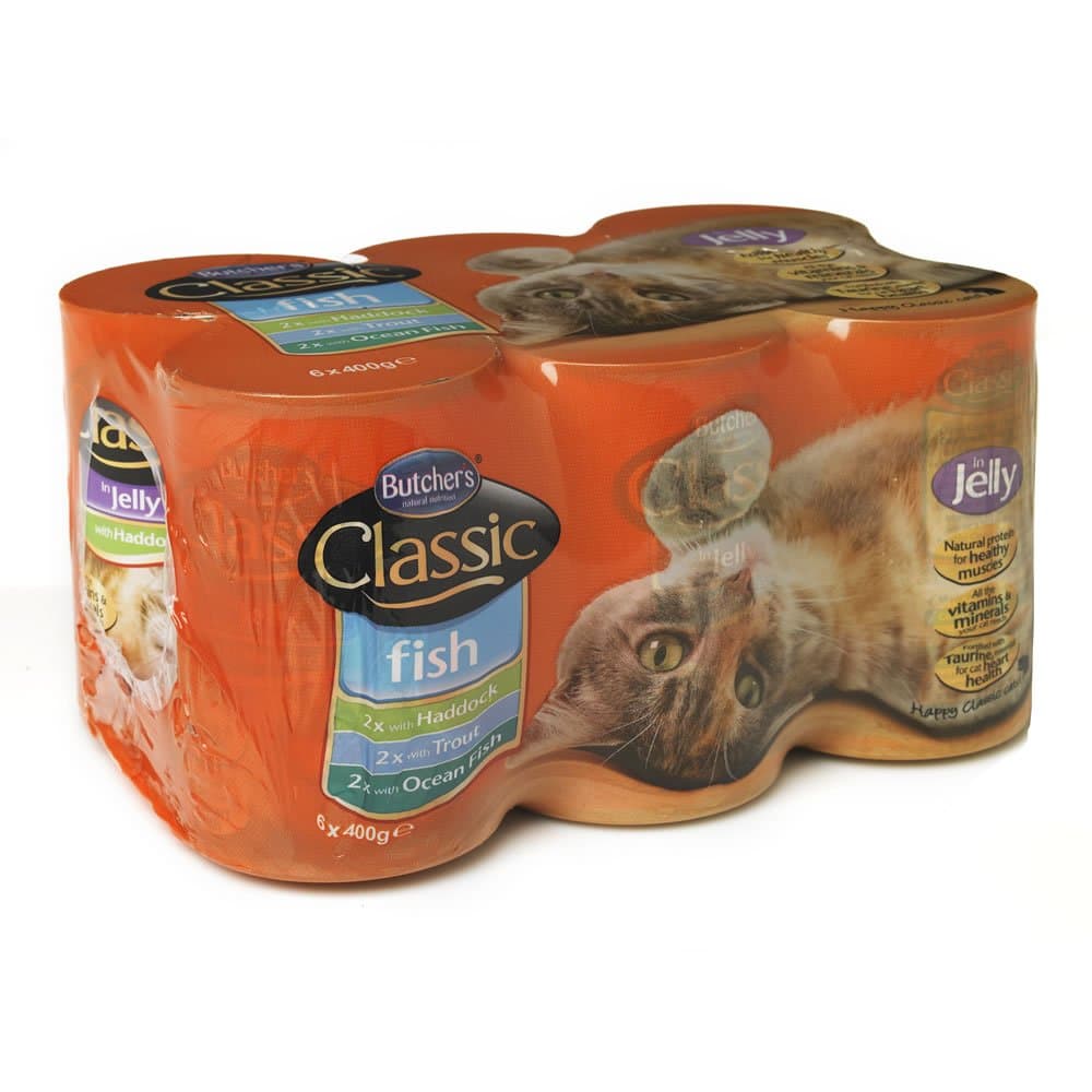 Wet Cat Food Variety Tin Meat in Jelly (24 x 400g)