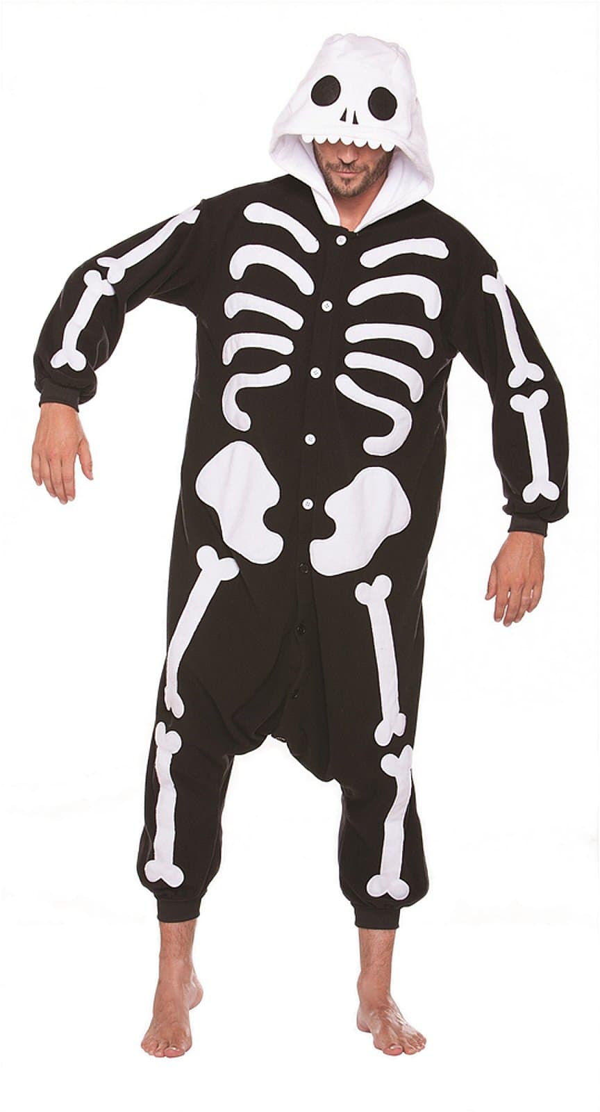 Plush Skeleton Onesie Costume