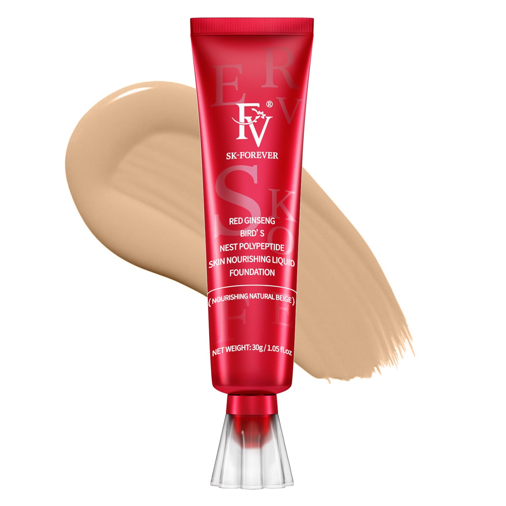 FV Dewy Liquid Foundation, Hydrating Smooth Formula & Lightweight, Longwear Medium-Full Coverage with Natural Finish, Waterproof Foundation for Dry/Combination Skin, 30g, Nourishing Beige