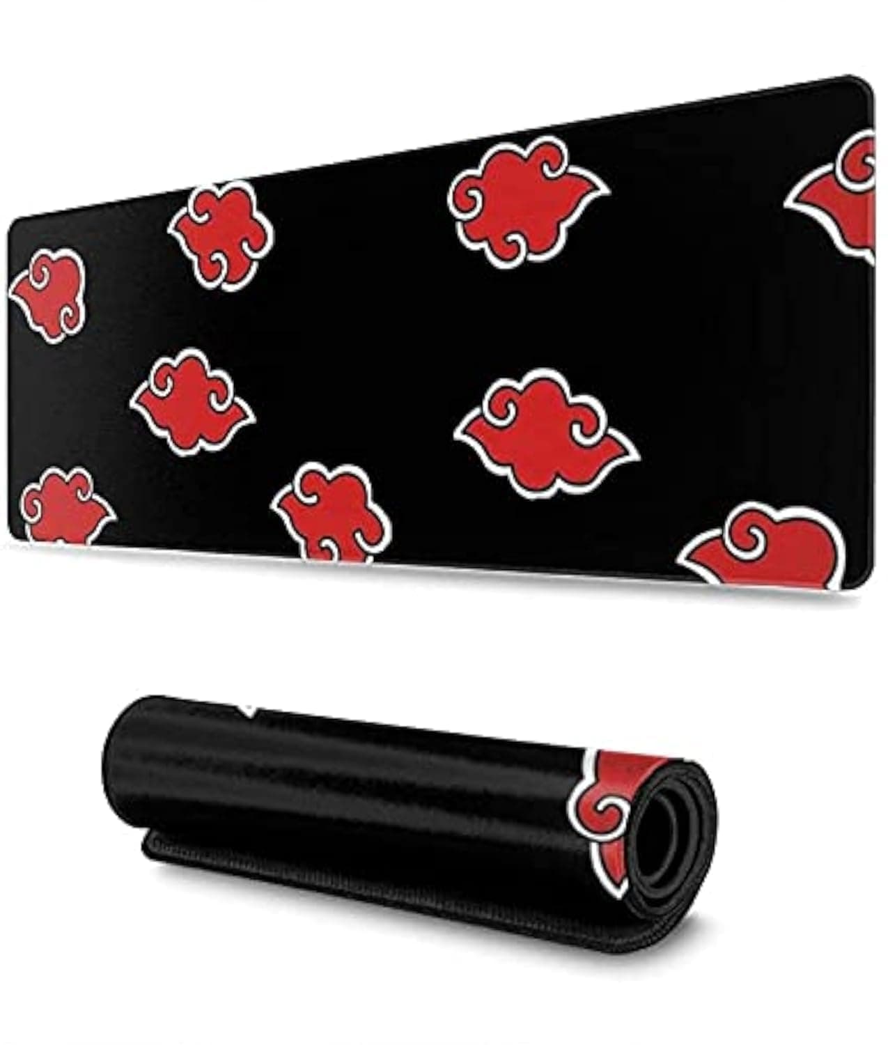 DUOAMARE Itachi Akatsuki Mouse pad Gaming Large Anime Cute Big Black and red Desk pad Long Funny Cool Extra Hard Heated Keyboard mat