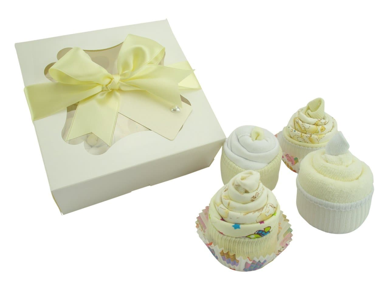 Baby Sock Cupcake Boxed Set of 4