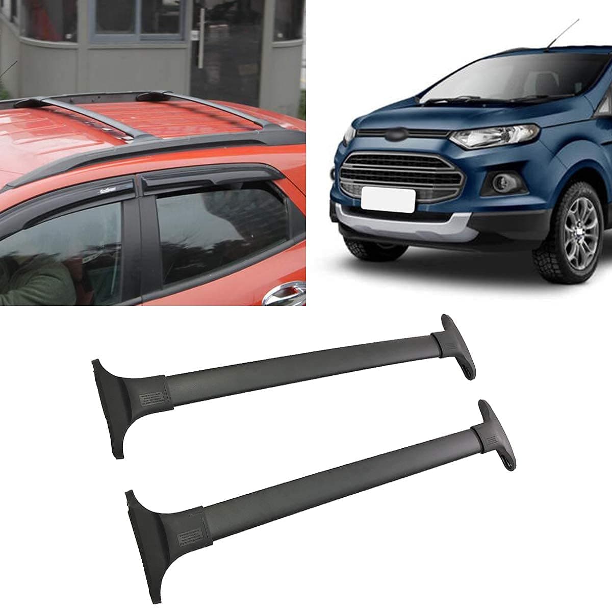 Roof Rack Crossbars Replacement for 2013-2021 Ecosport Baggage Luggage Carrier Racks Rail Cross Bars