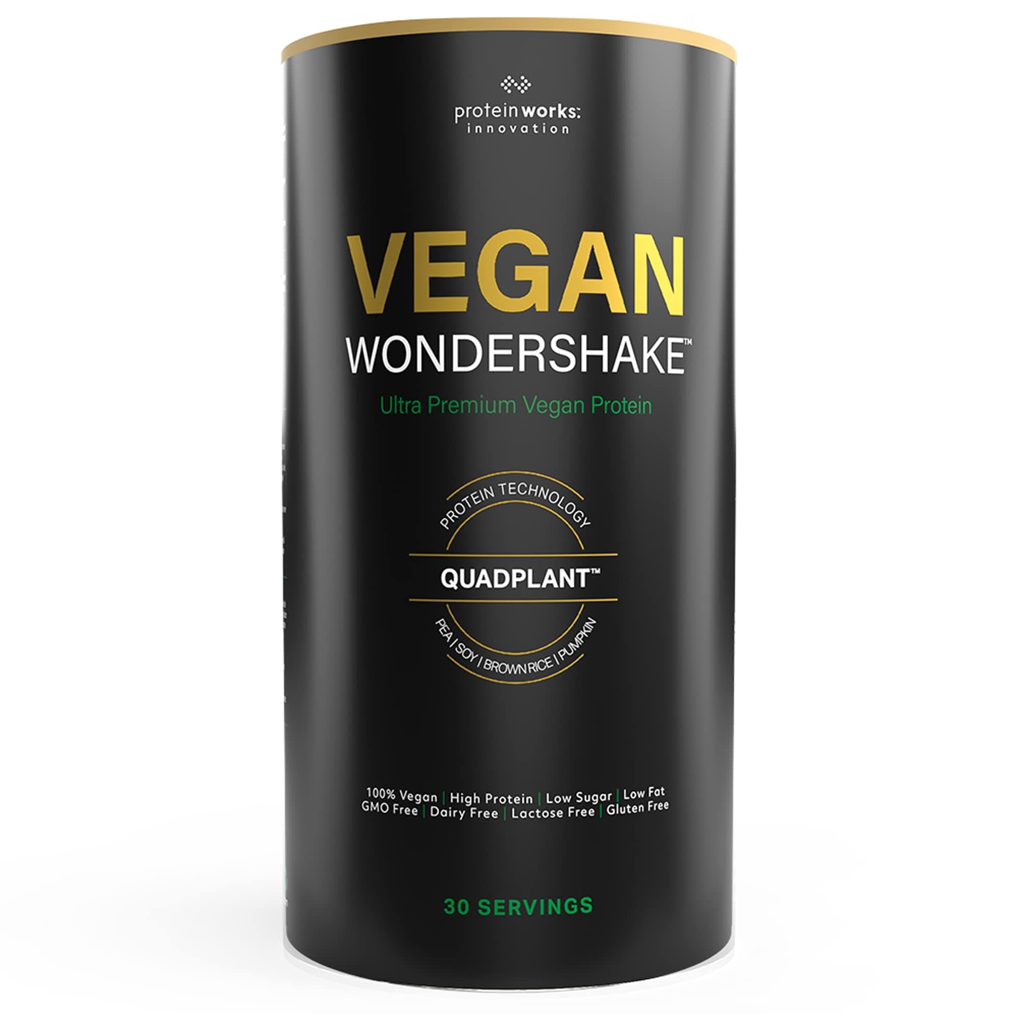 THE PROTEIN WORKS - Vegan Wondershake | Vegan Shake | Multi Award Winning Vegan Powder | Super Smooth, Amazing Taste | 30 Servings | Chocolate Hazelnut
