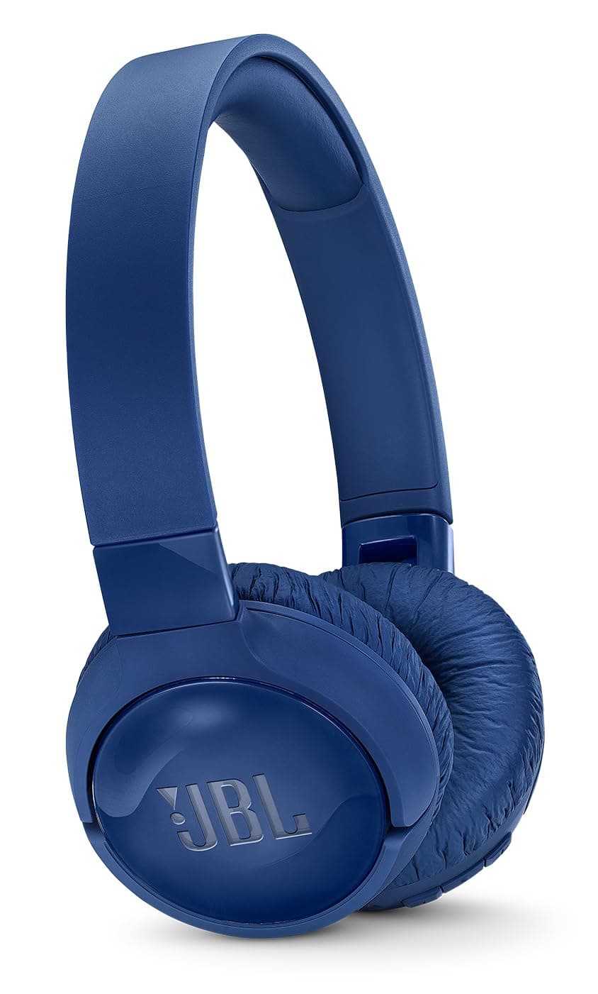 JBL Tune 600 BTNC On-Ear Active Noise-Cancelling Bluetooth Headphones, Headset with Built-In Microphone and 12+ Hours of Wireless Streaming, Blue
