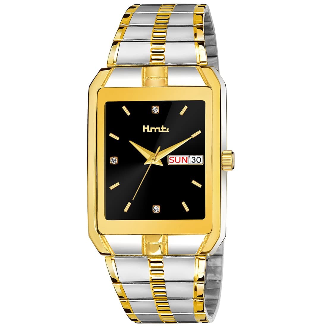 HMTr-7072-BLACK Day and Date Analogue Watch for Men and Boys