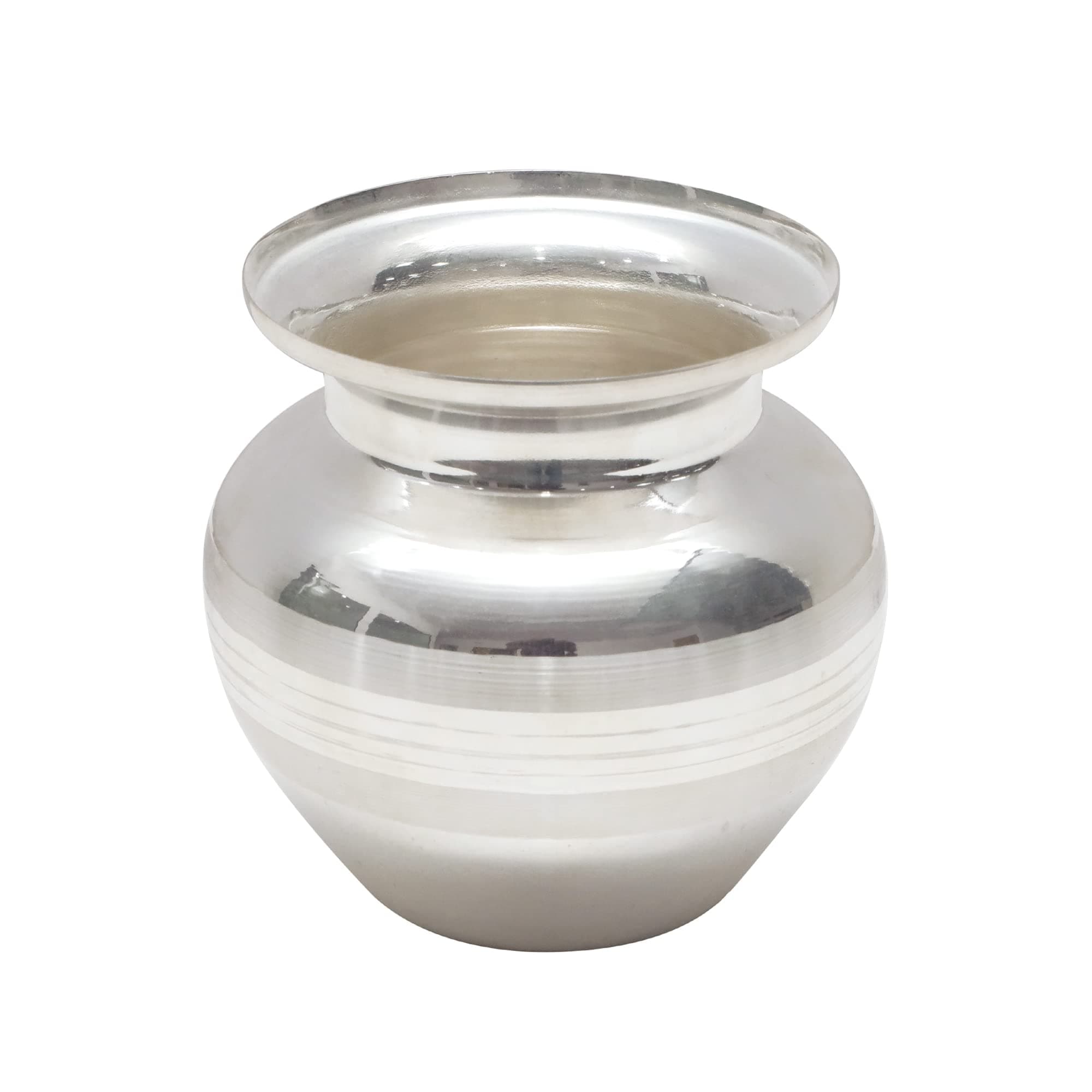 Silver Plated Kalash (Medium) for Festival, Puja, Thali, Diwali, Home, Temple & Office