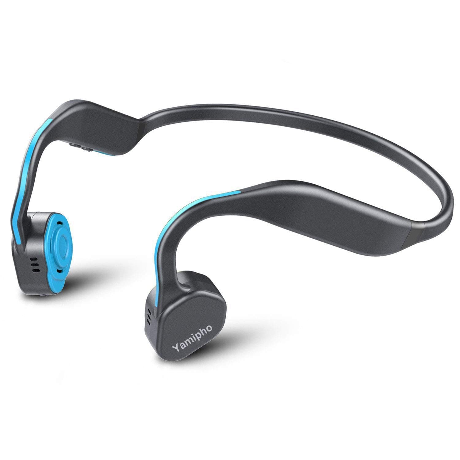 Bone Conduction Headphones Wireless Sweatproof Open Ear Headphones Bluetooth 5.0 Stereo Bone Conducting Earphones Sports Headset for Cycling Running Gym (blue)