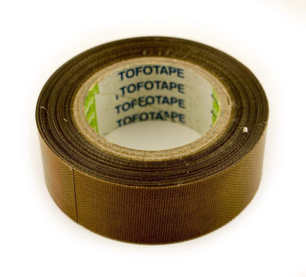 Nitto Denko- TOFOFLON Adhesive Tape- PTFE Coated Fiberglass Fabric With Silicone Adhesive, Brown- 10m