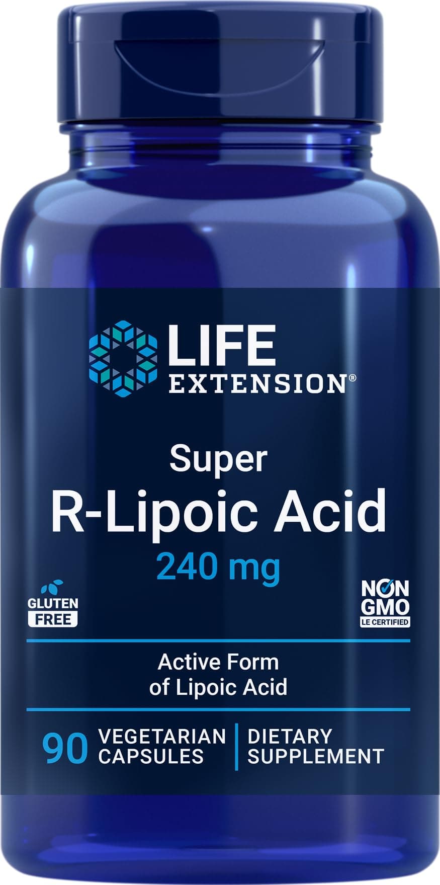 Life Extension Super R Lipoic Acid 240mg, 90 Capsules, Vegetarian