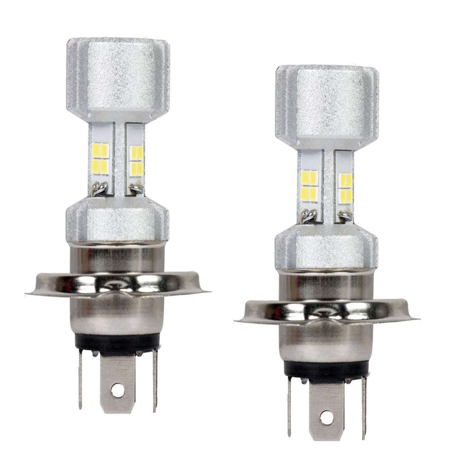 Casago CSH4M2P H4 Missile Projector LED Headlight Bulb CREE LED Driving DRL Light for Motorcycle, Scooter, Car, Truck, ATV (9W, Silver)