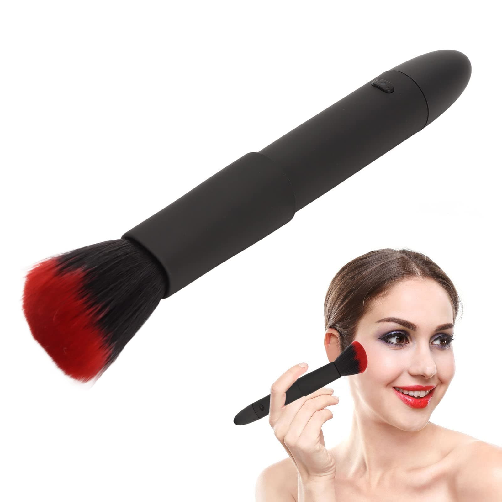 Electric Makeup Brush 10 Gears Rechargeable Multifunctional Blush Brush Face Brush Comfortable Soft for Home Travel Makeup