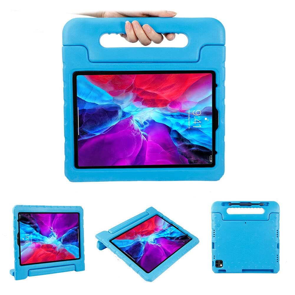 EAGWELL Kids Case for iPad Pro 12.9 inch 2022/2021/2020, Shockproof EVA Kids Friendly Handle Stand Child Proof Kids Case for iPad Pro 12.9 inch 6th/5th/4th Generation