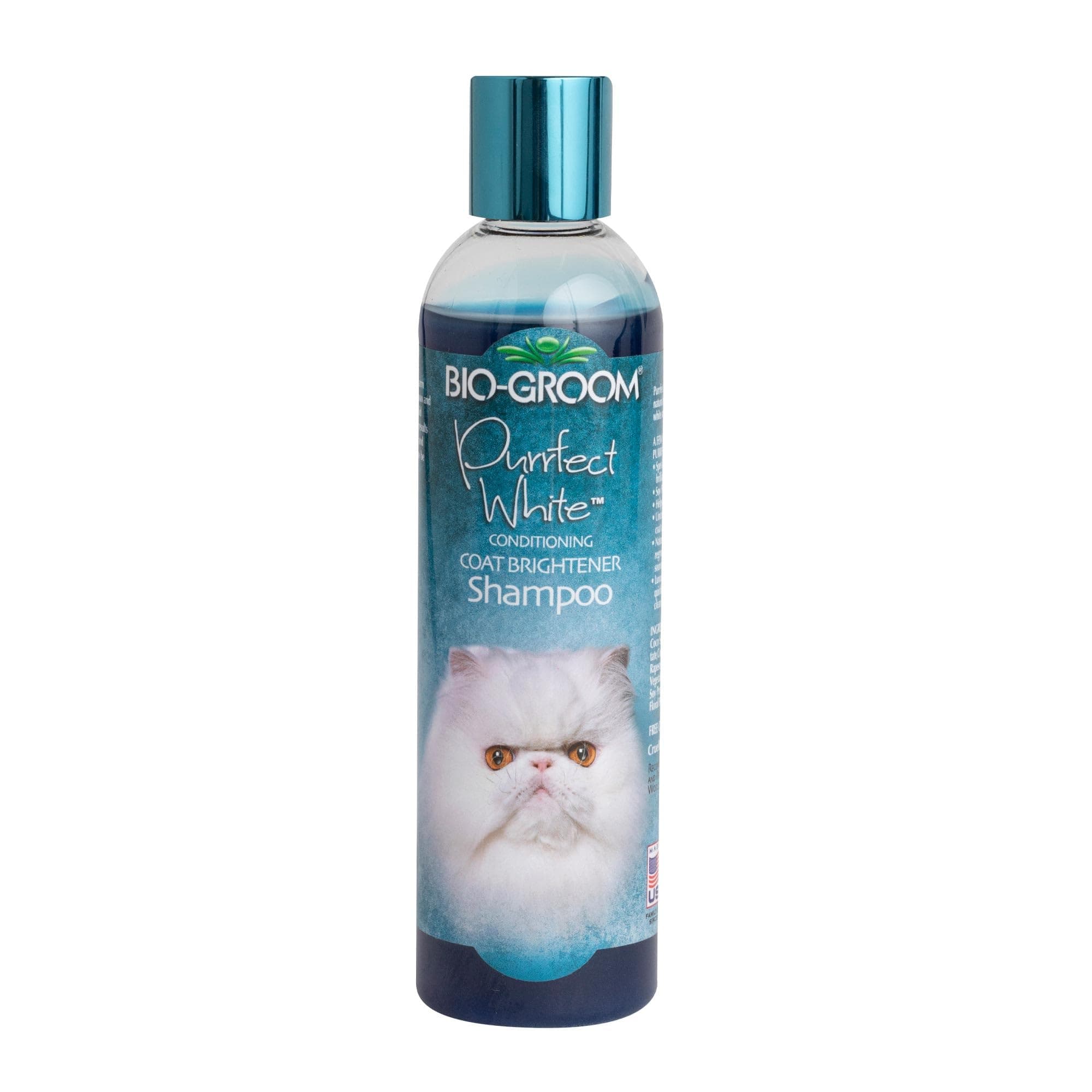 Purrfect White Cat Shampoo – Color Enhancing Pet Shampoo, Cat Bathing Supplies, Kitten Wash, Cat Grooming Supplies, Cruelty-Free, Made in USA, Coat Brightener Shampoo – 8 fl oz 1-Pack