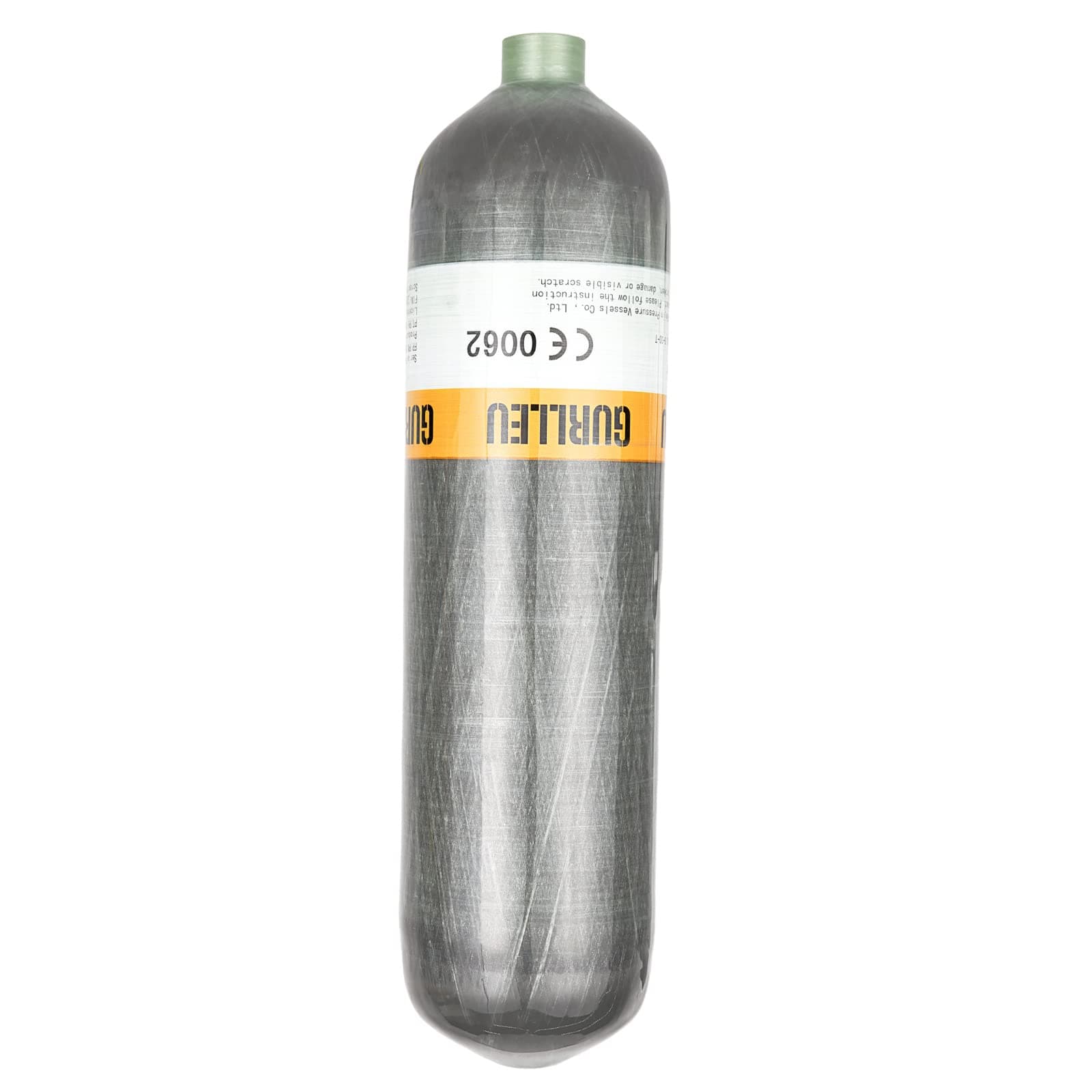 Carbon Fiber HPA Paintball Tank Compressed Air System(Empty Bottle) (185 Cu in / 4500 PSI)