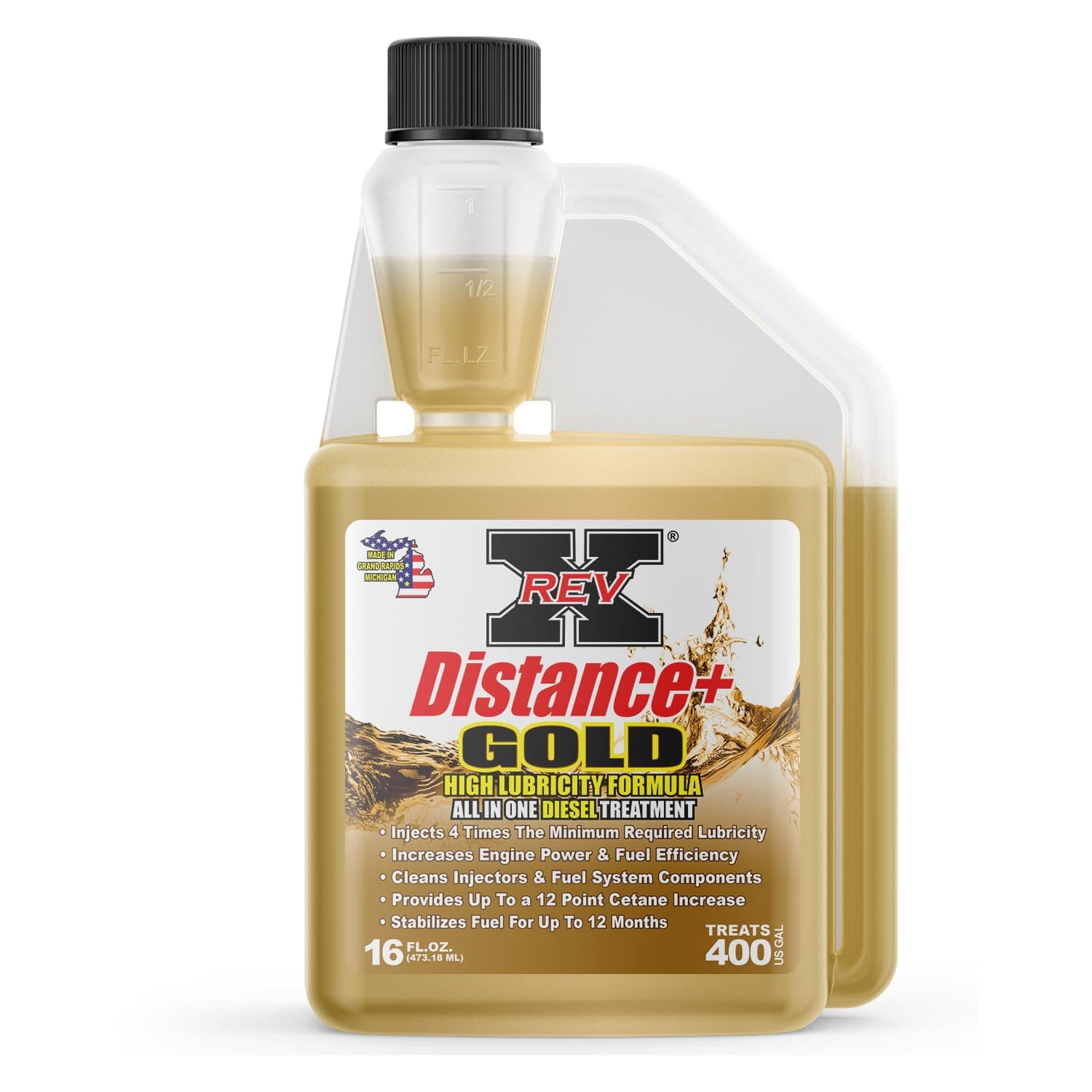 REV X Distance+ Gold High Lubricity Diesel Additive - 16 fl. oz.