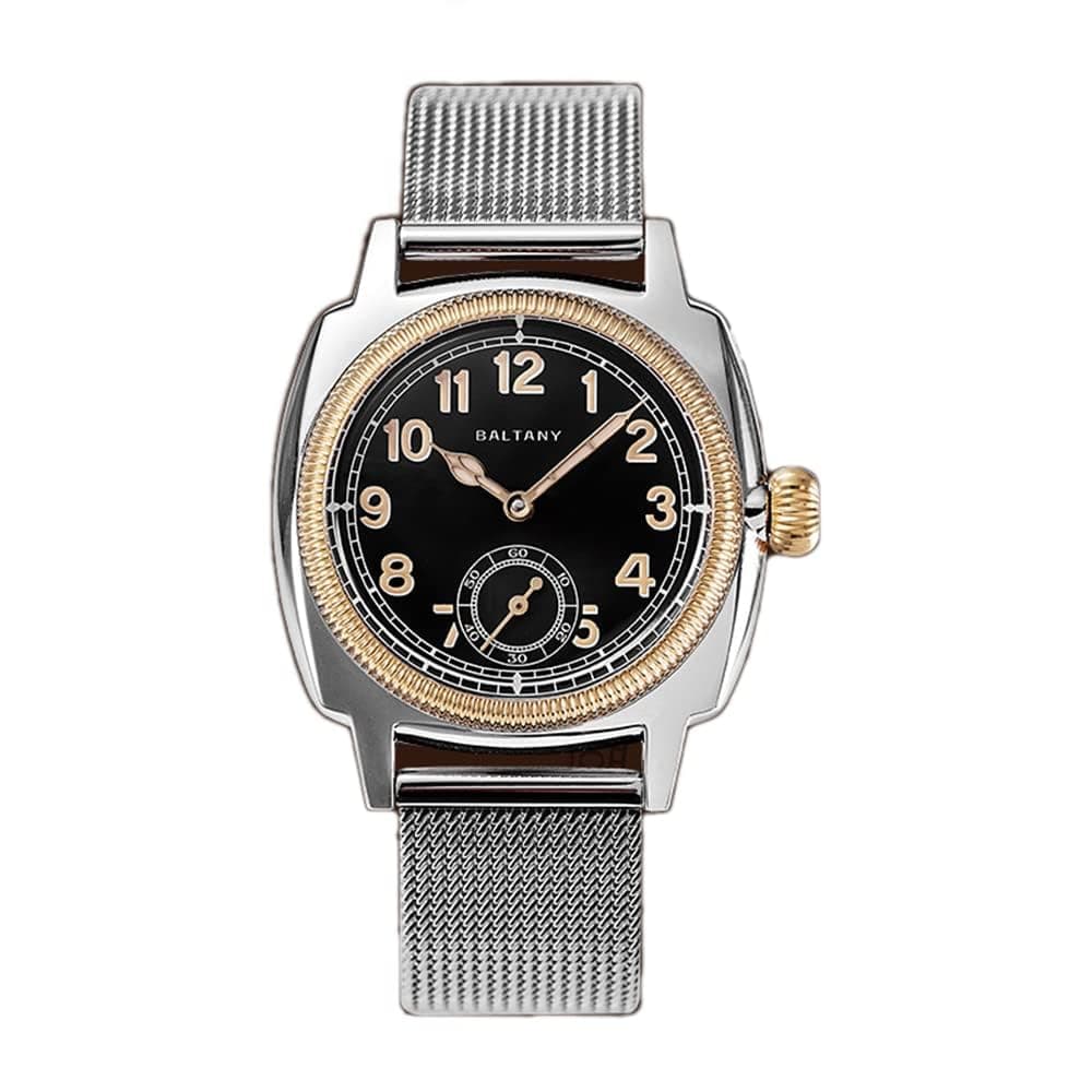 Baltany 1926 Seagull ST1701 36mm Gold Case Men Watch Sapphire Glass 100M Waterproof Automatic Mechaincal Retro Watch