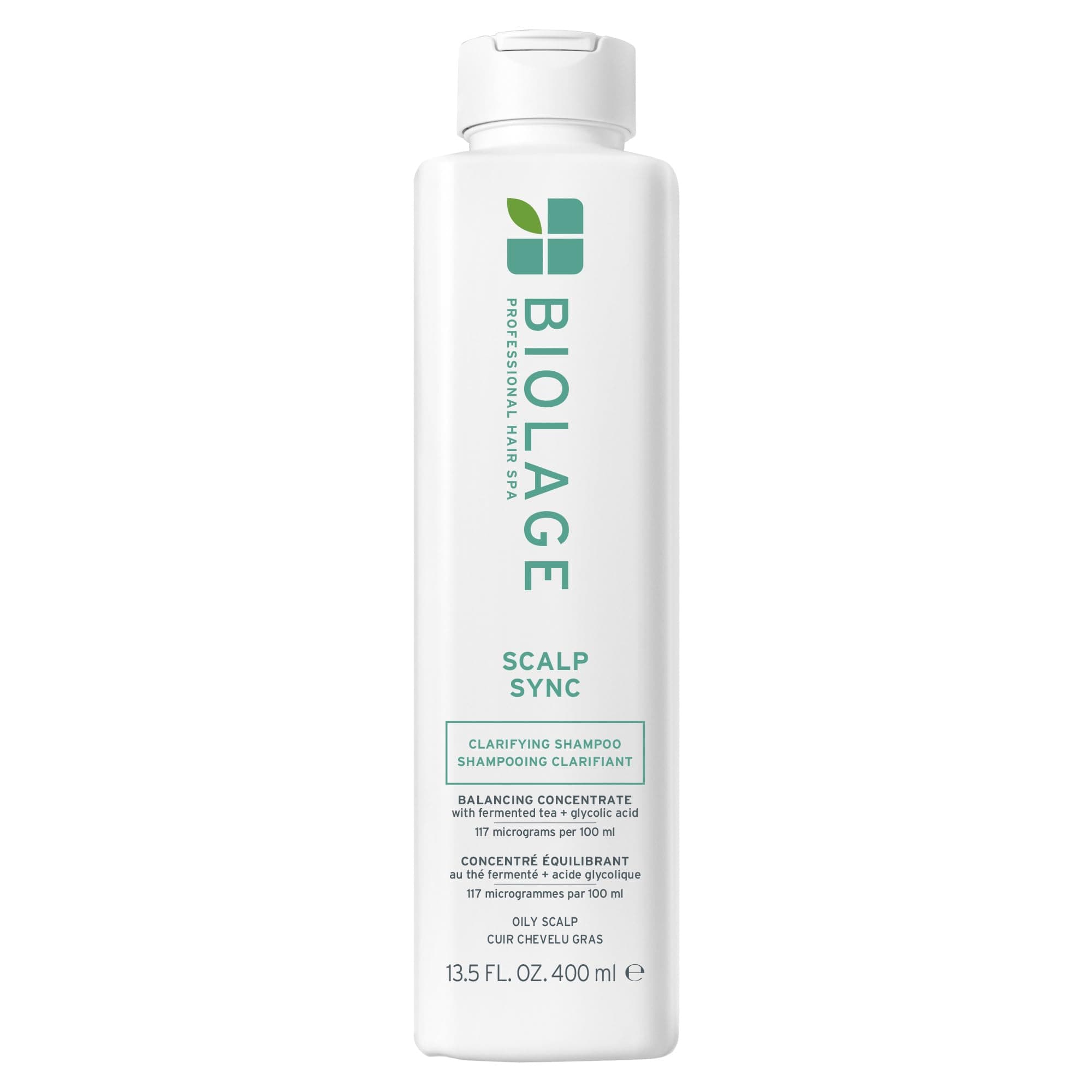 Scalp Sync Clarifying Shampoo - Residue & Buildup Remover, For Oily Scalp, Fermented Tea & Glycolic Acid, Vegan & Paraben-Free, 13.5 Fl Oz, Packaging may vary