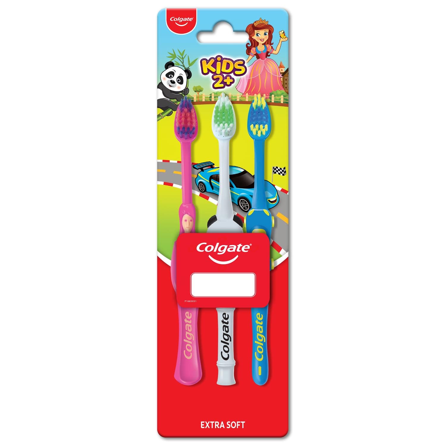 Colgate Kids Manual Toothbrush 2-5 Years, Gentle Soft Bristle Toothbrush Multi Colour- 3 Pcs ( )