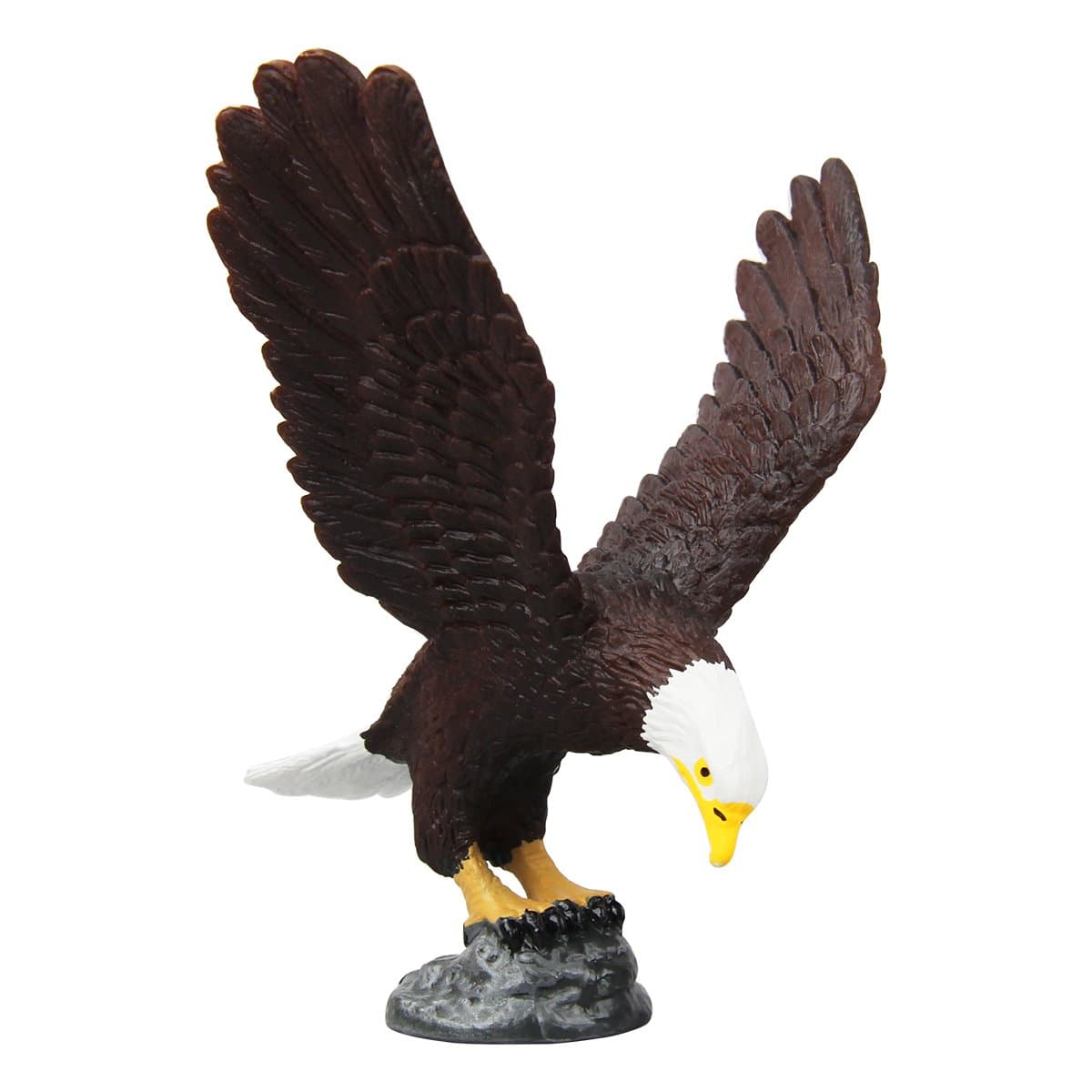 LOBINSE American Pride Bald Eagle Sculpture On Brown Branch Nature Bird Statue Figurine