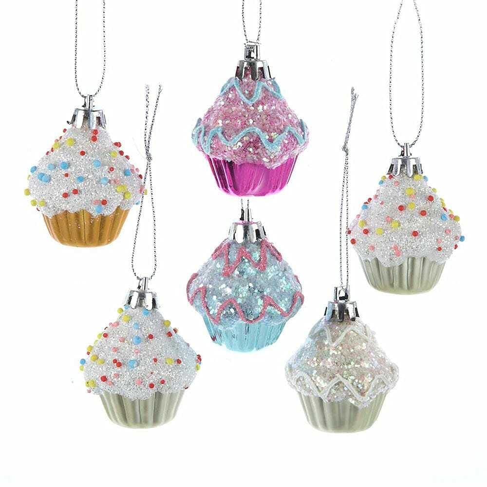 2" Cupcake Ornament Set of 6
