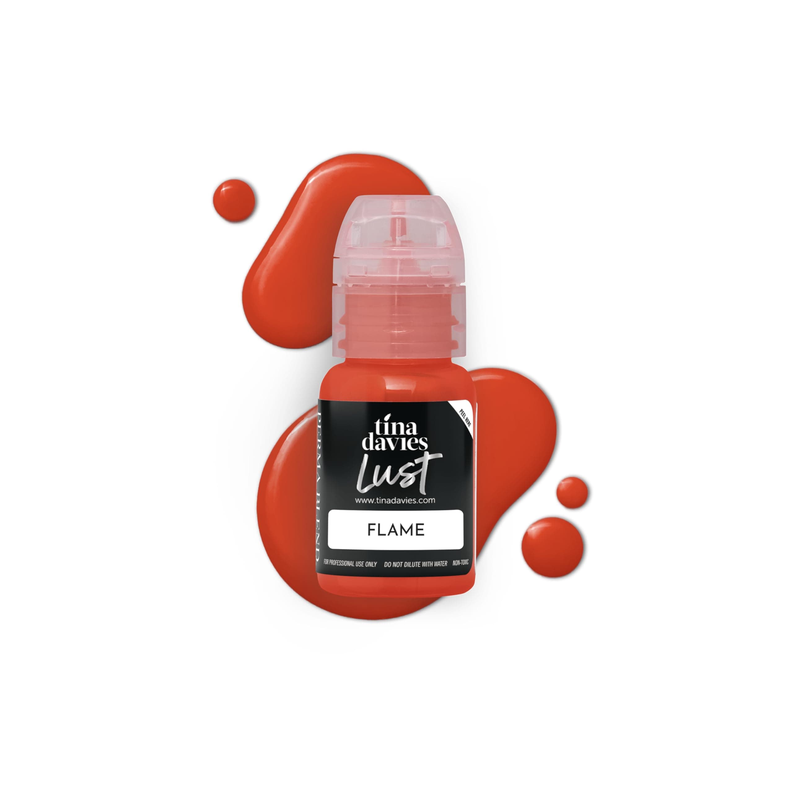 Professional Lip Pigment - Permanent Lip Makeup - Colours Heal True to Tone - High Retention - Flame, 1/2oz