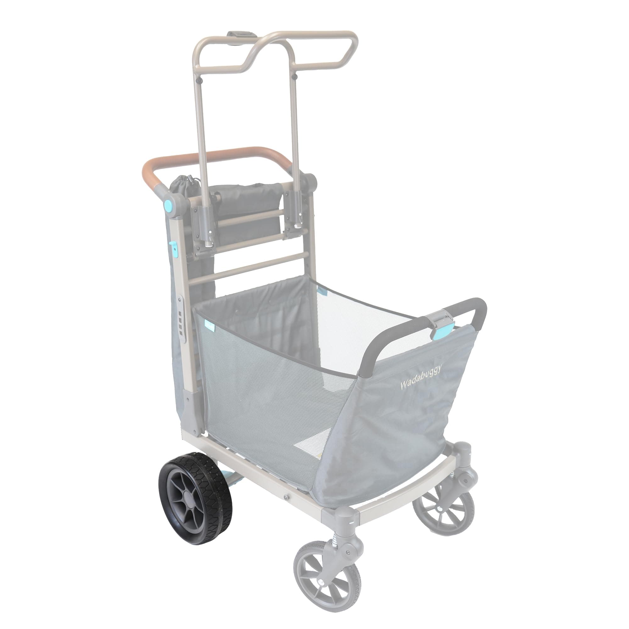 Wadabuggy Wide Rear Wheels - Heavy Duty, Soft Sand & All Terrain Wheels Compatible with Wadabuggy Beach, Shop & Pet Carts - Rubber with No-Flat Foam Filling (Cart Not Included)
