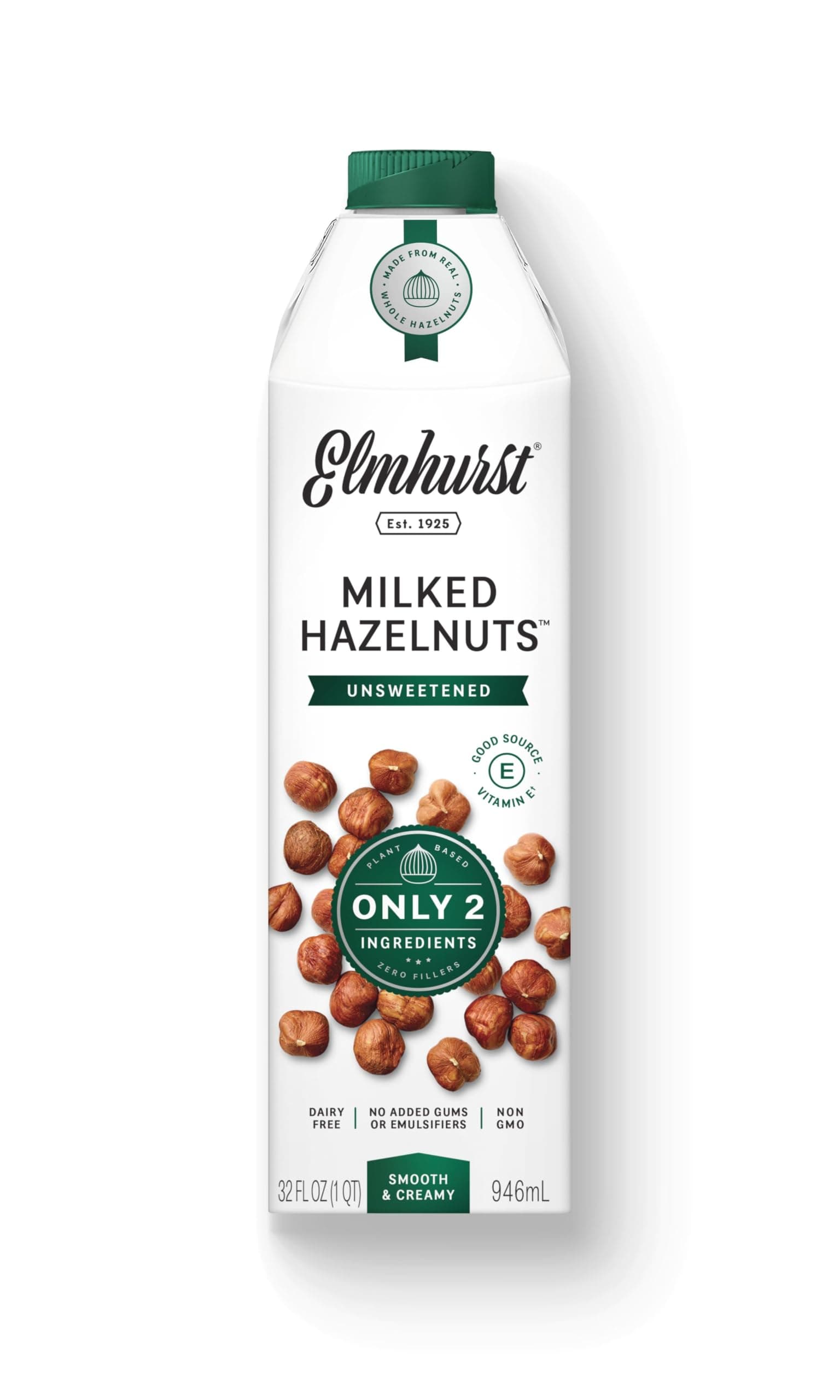 ELMHURST Unsweetened Hazelnut Milk, 32 FZ