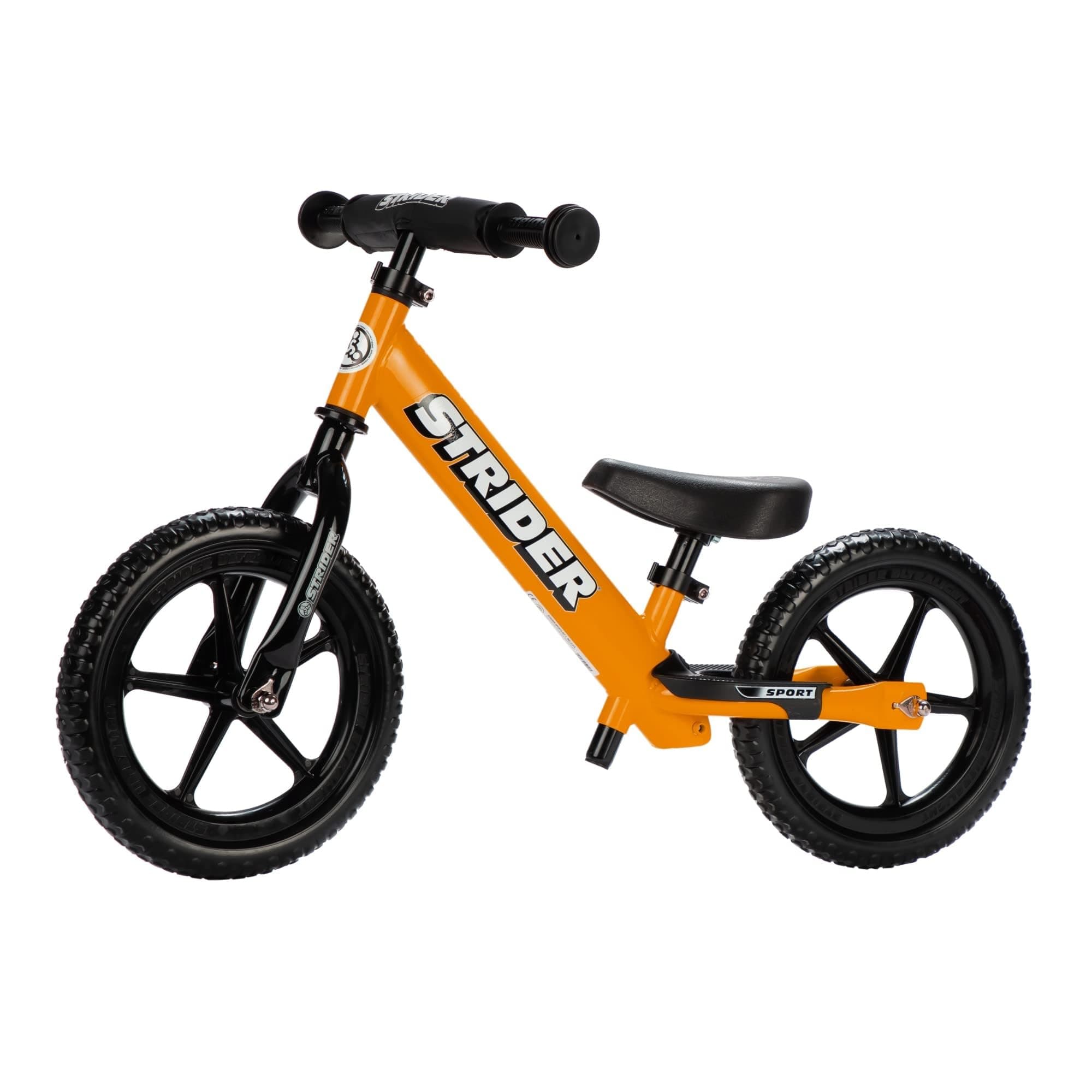 12” Sport Bike - No Pedal Balance Bicycle for Kids 18 Months to 5 Years - Includes Safety Pad, Padded Seat, Mini Grips & Flat-Free Tires - Tool-Free Assembly & Adjustments