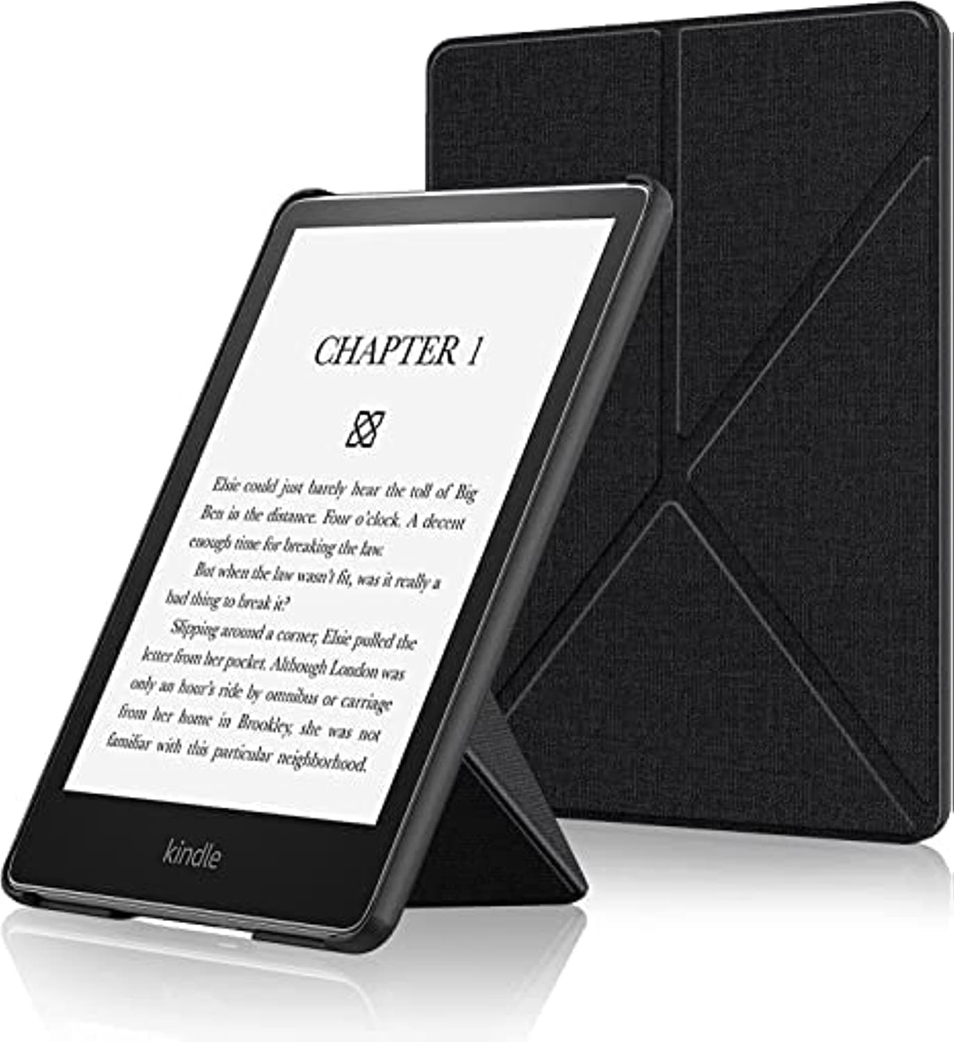 KINOFT Compatible with All-New Kindle 6 inch Case 11th Generation 2022 Release, Lightweight Shell Foldable Cover with Auto Wake/Sleep & Multi-Viewing Angles for Kindle 2022 11th Gen e-Reader (Black)