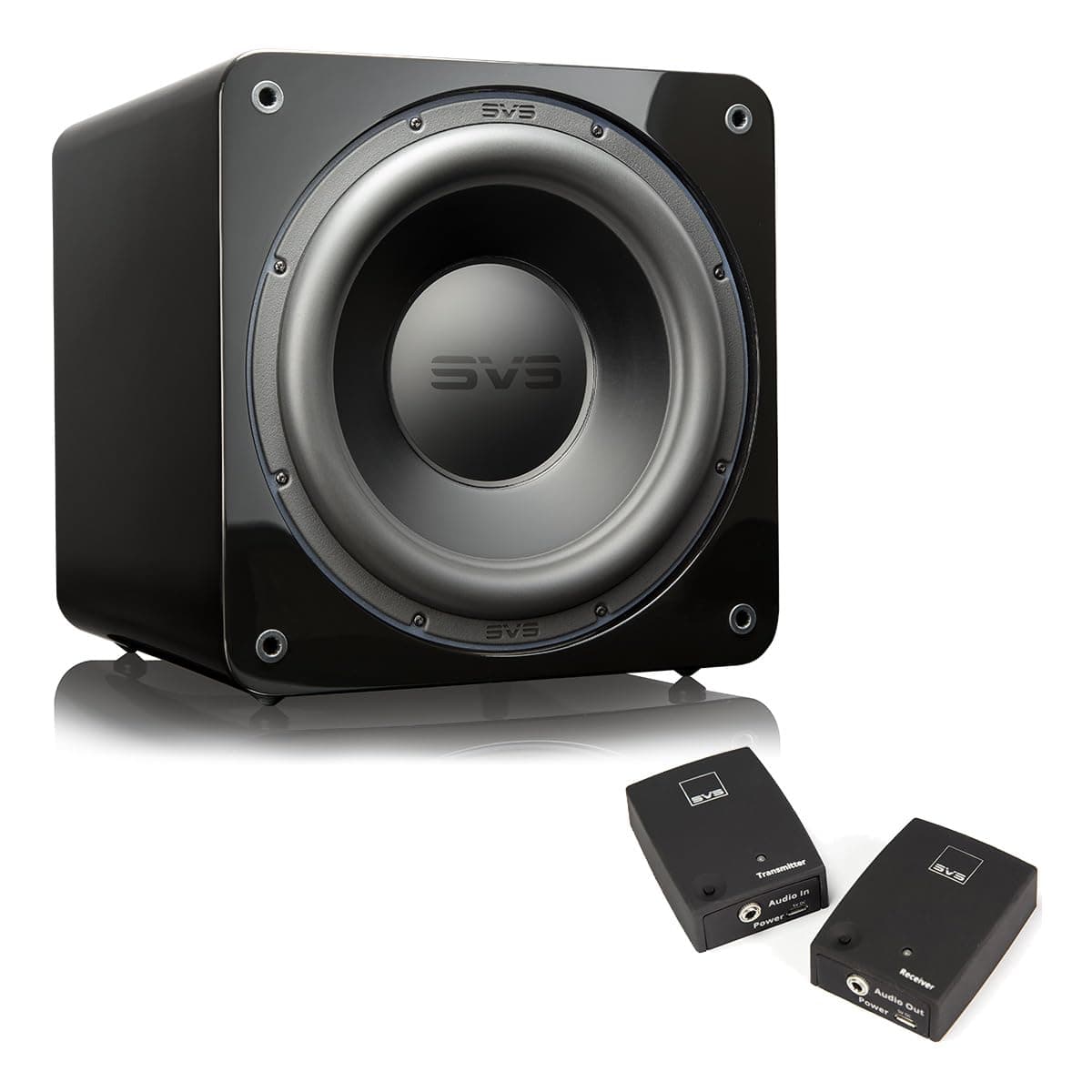 SVS SB-3000 13 Inch Sealed Subwoofer with SoundPath Wireless Audio Adapter (Piano Gloss Black)