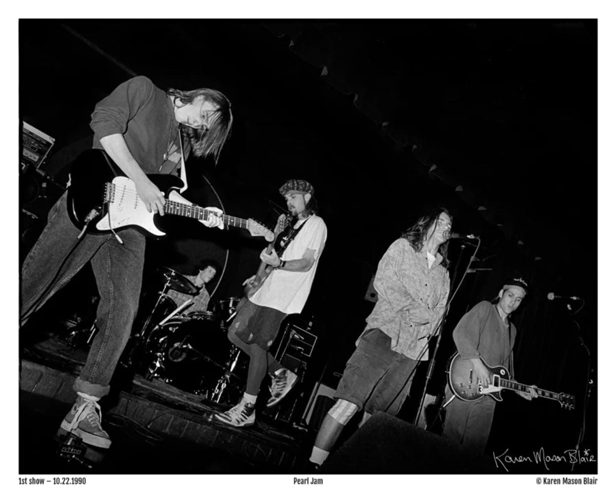 Karen Mason Blair Pearl Jam photo 8x10 signed - old school promo - 10.22.1990 Black and White