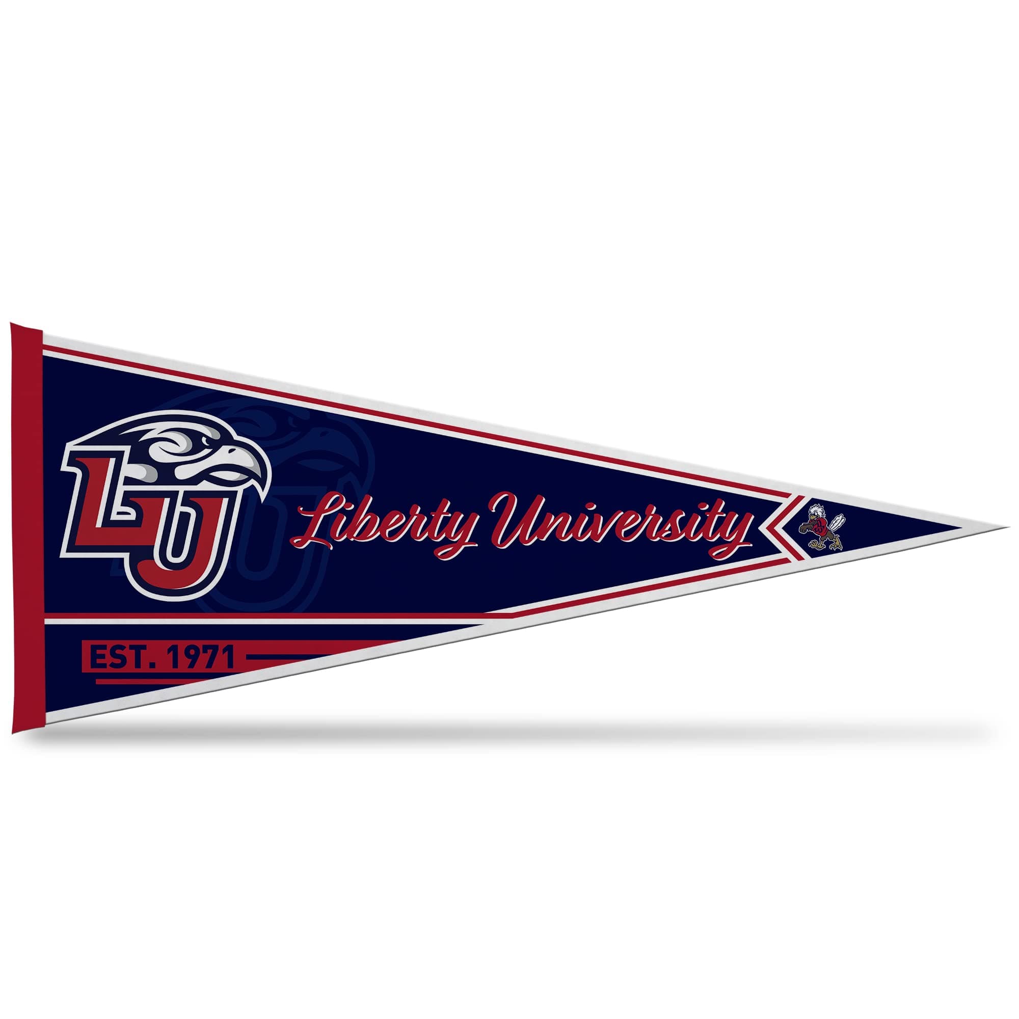 Rico Industries NCAA Liberty Flames Classic 12" x 30" Soft Felt Pennant - EZ to Hang - Home Décor (Game Room, Man Cave, Bed Room)