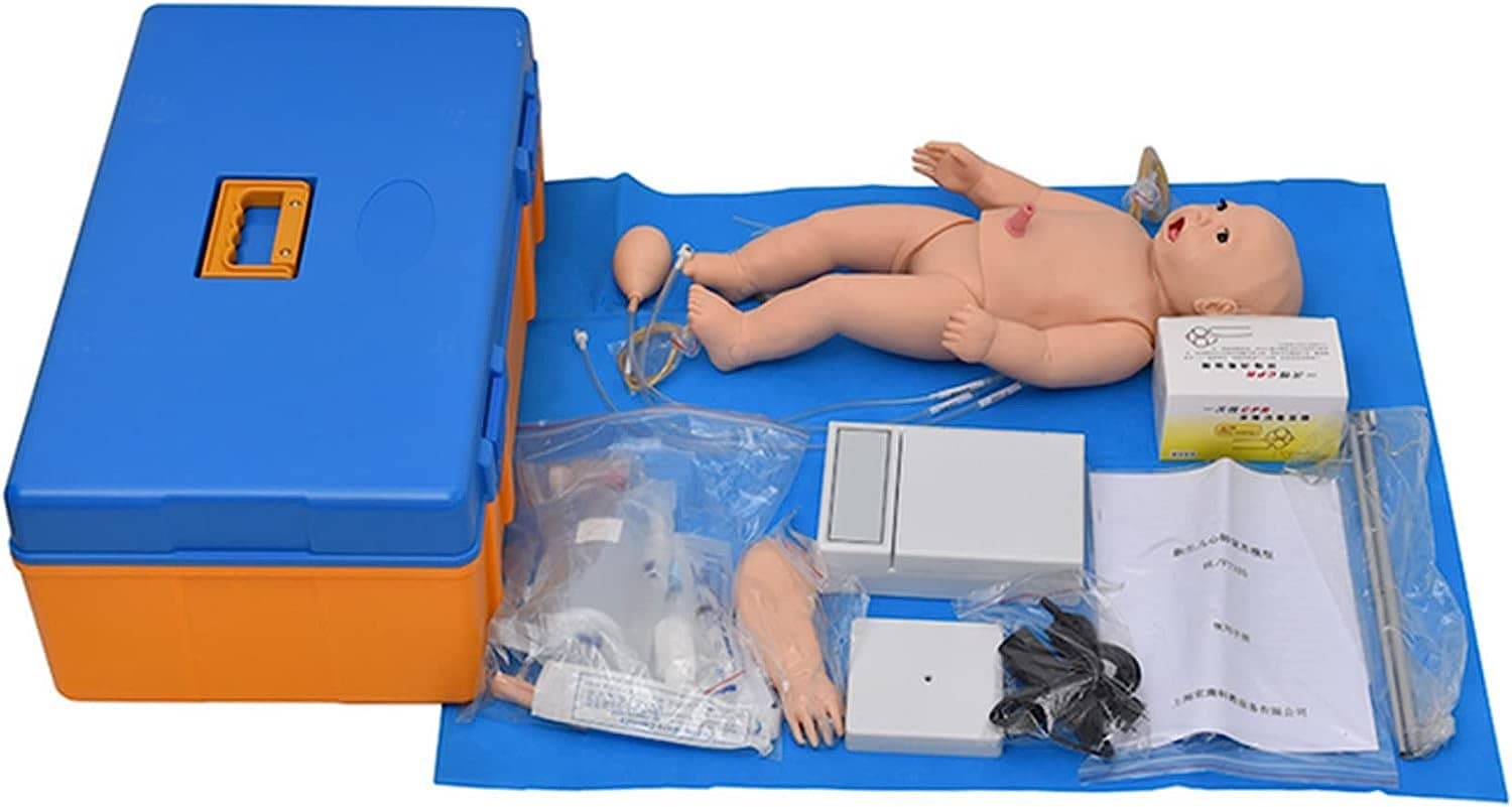 Teaching Model,Infant CPR Manikin Kit with Rate Monitor Baby Patient Care Manikin Medical Mannequin Medical Training Teaching Manikin Model and Accessories