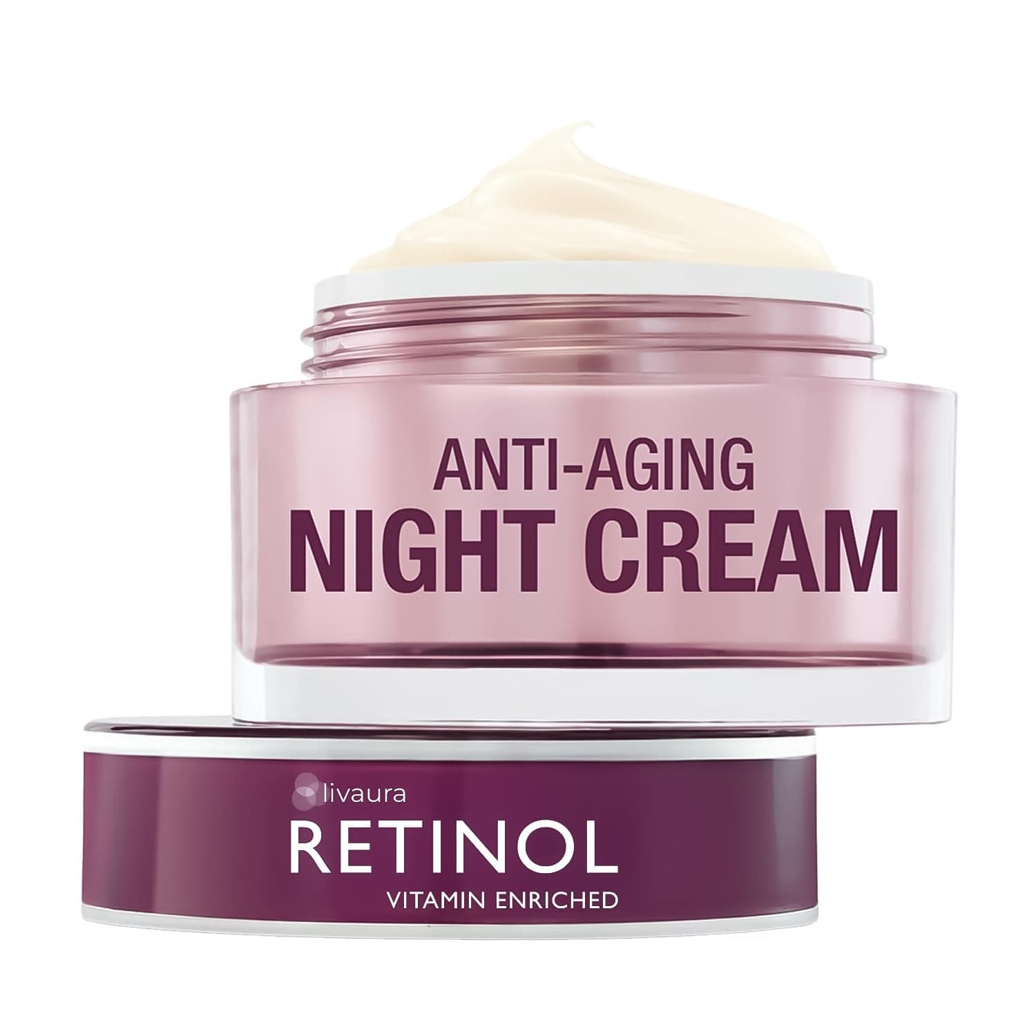 Livaura Retinol Night Cream – The Original Anti-Aging Retinol For Younger Looking Skin – Luxurious Restorative Moisturizer Works While You Sleep to Reduce Fine Lines And Other Signs of Aging