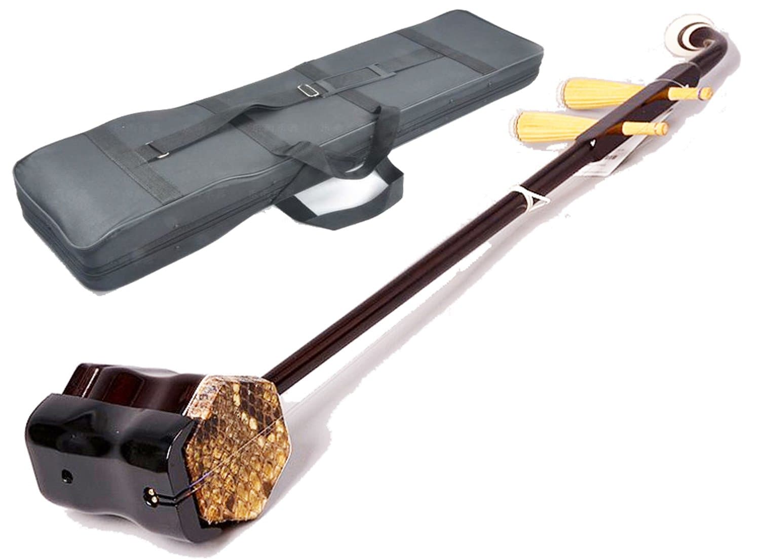 Beginner Chinese Violin - Erhu With Foam Case and Accessories AND + ENGLISH INSTRUCTIONAL BOOKLET W/Videos VIA QR CODE (By Patty Chan)