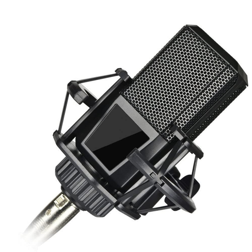 Professional MD-60 - Studio Recording XLR Condenser Microphone with Desktop Stand and Cable – for Podcast and Streaming Projects