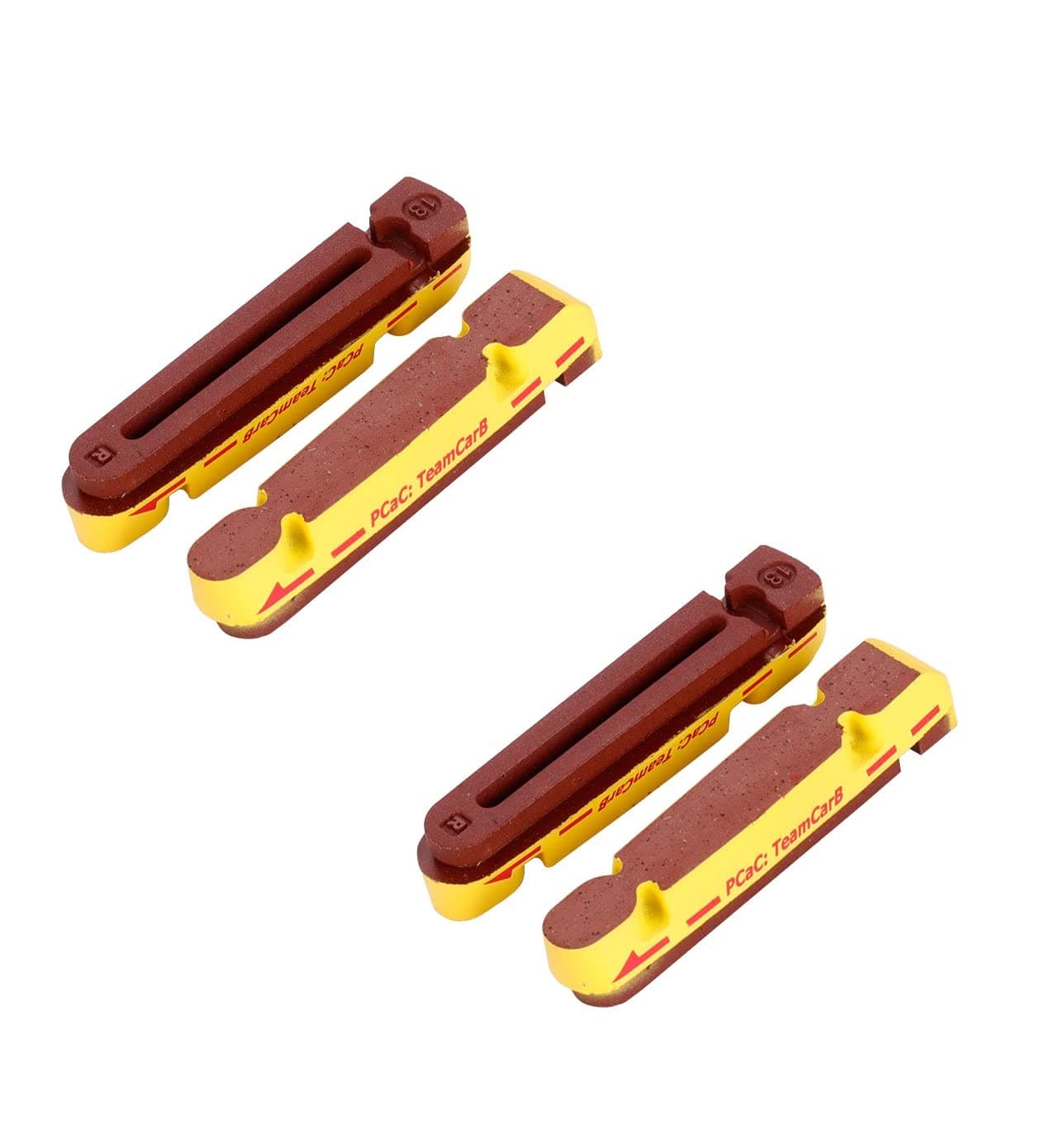 Carbon Rim Brake Pads, Cork and Carbon Compound, for Shimano All Road Series Including Dura Race / Utegra / 105 and SRAM, Pack of 2 Pairs