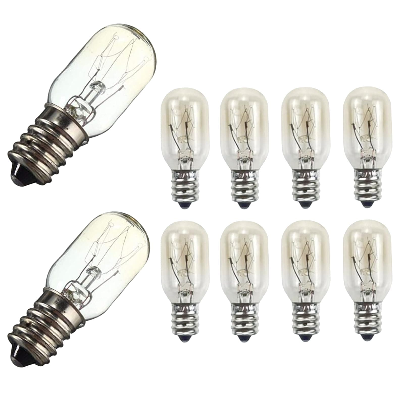 Incandescent Bulbs Salt Lamp, 220V 15W E14 Salt Lamp Bulbs, Replacement Light Bulbs, Incandescent Candelabra Bulbs, Pack of 10