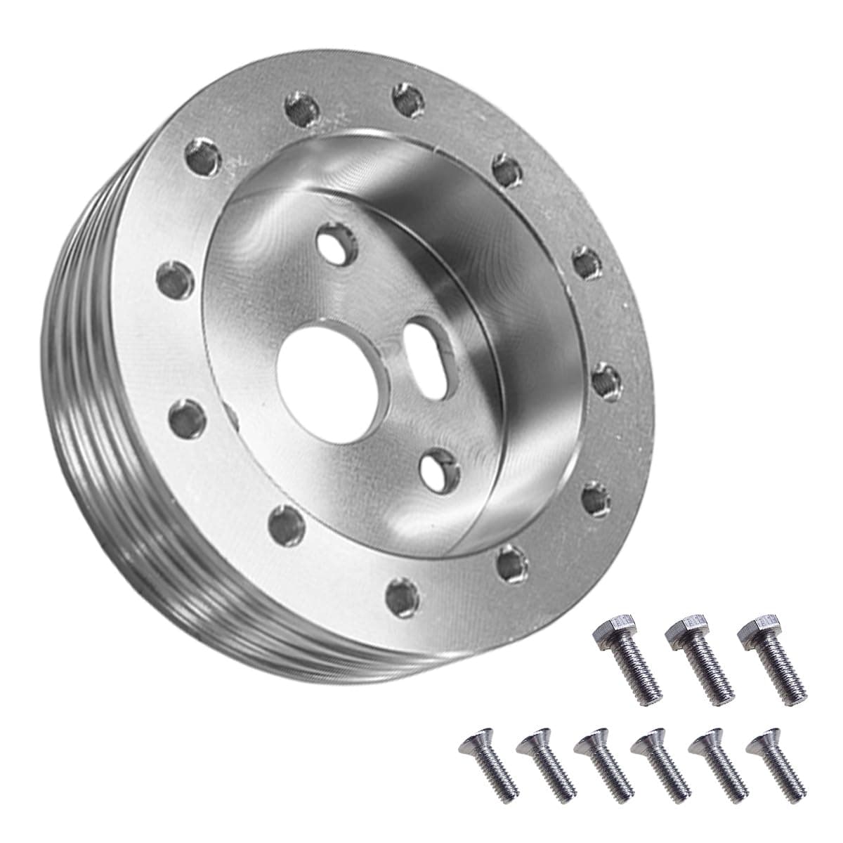 1" Steering Wheel Hub Adapter Spacer, Grant Steering Wheel Adapter Boss Kit for Conversion 6 Hole to 3 Hole (Sliver, 1 inch)