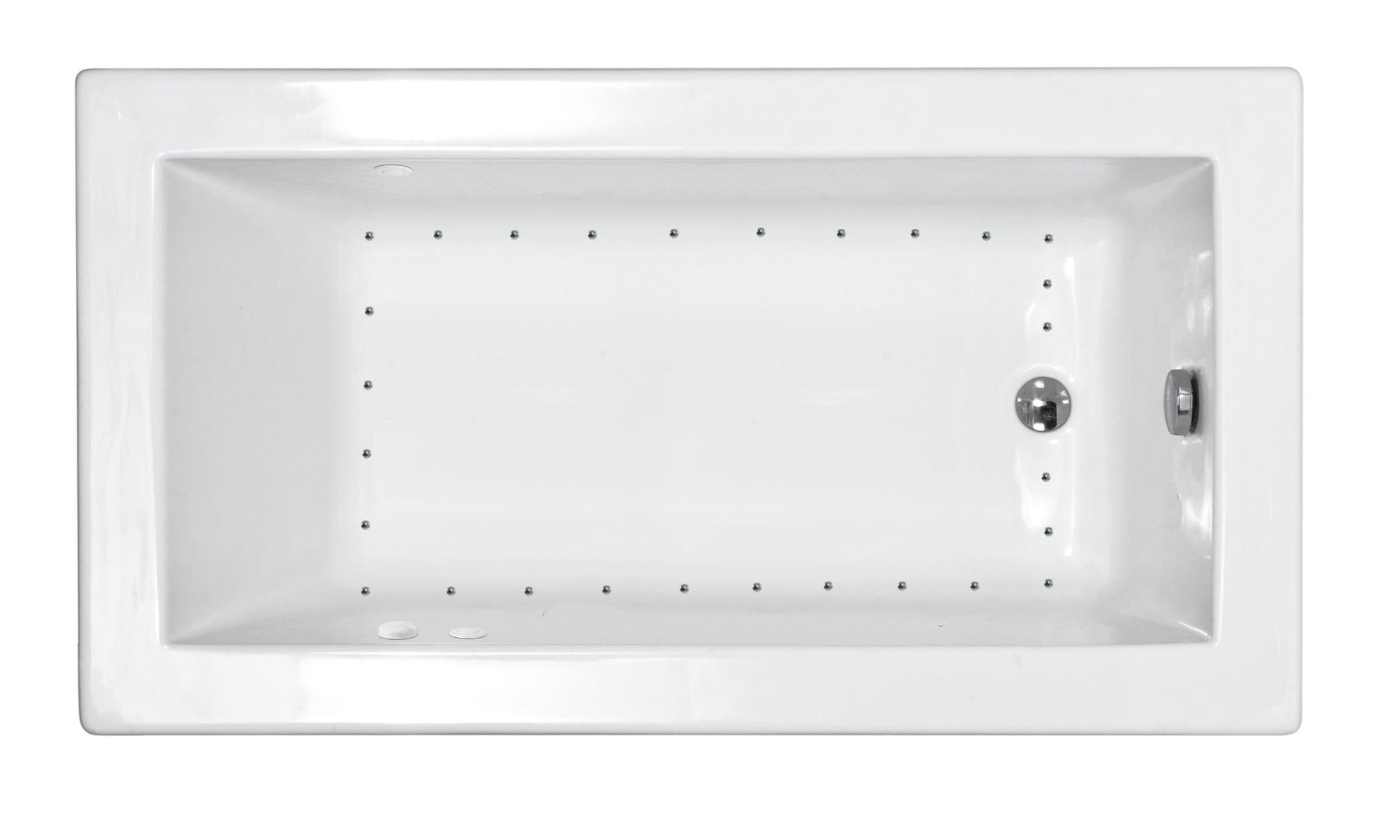 S3260VNAL Tubs Venetian 32 by 60 by 23-Inch Rectangular Air Jetted Bathtub, White