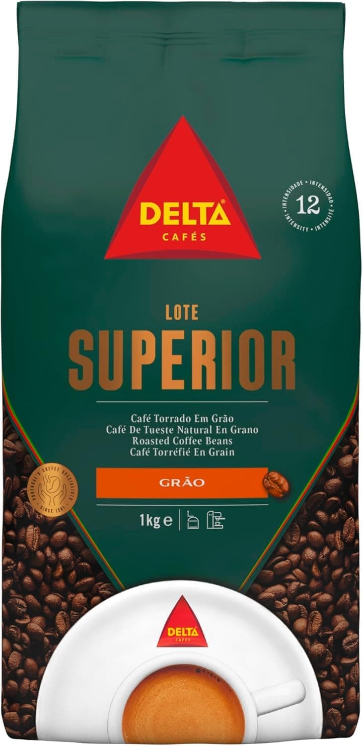Delta Lote Superior 1 kg – Full-Bodied Medium-Roast Coffee Beans, Energetic Aroma & Subtle Acidity, Notes of Chocolate, Nuts & Red Fruit – Whole Bean for Espresso, Filter & Moka Brewing