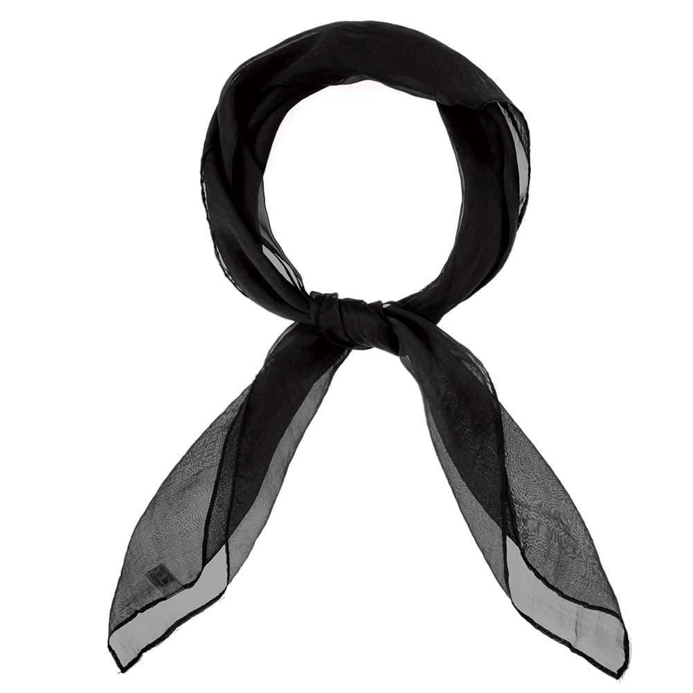 50s Chiffon Scarf Sheer Square Neck Head Scarf for Women