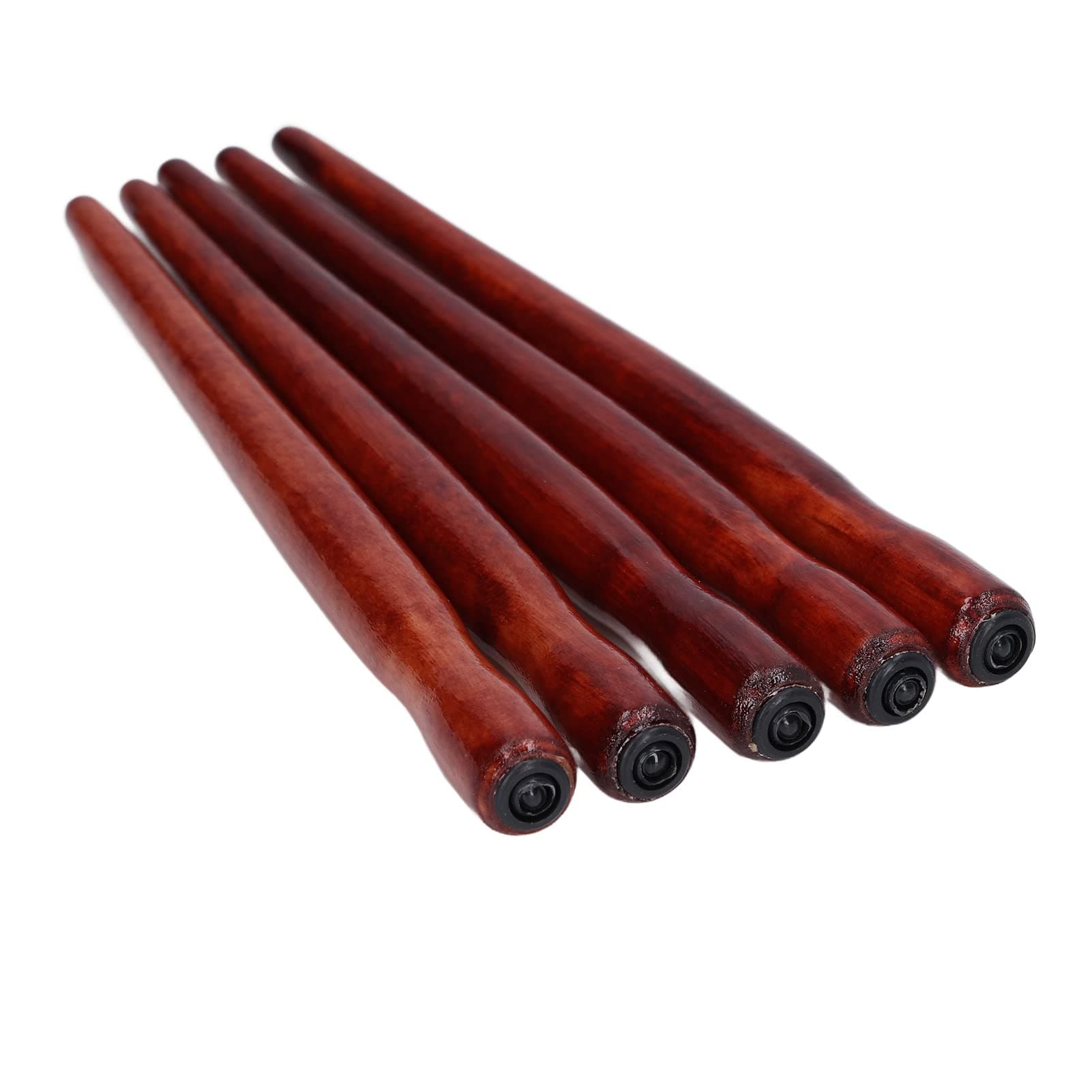 Tnfeeon Dip Pen Nib Holder, Sturdy 173mm Long Sandalwood Practical Nib Holder for Painting for Writing (Five mahogany pen holders)
