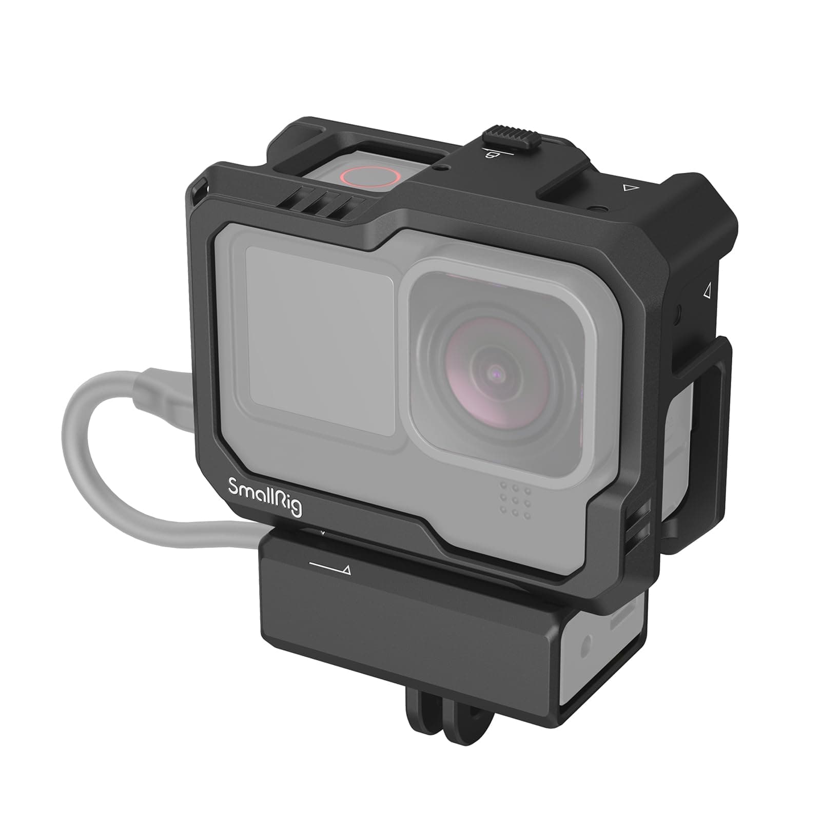 SmallRig HERO10 Black Cage/HERO9 Cage for GoPro with 2 Cold Shoe Mounts for Mic and Led Video Light for GoPro HERO9 Black 3083